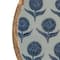 Hello Honey® Blue Floral Enameled Round Mango Wood Tray Set